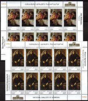 <font =4-640>640-641 National Gallery paintings sheets of 10 Scott #--- <br> </font>